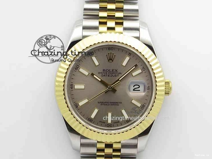 1222 Sleek DateJust II 41mm SS YG BP Maker Best Edition Silver Dial On Jubilee Bracelet A 3675